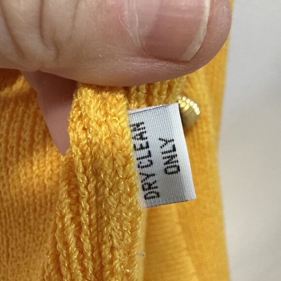 VTG St John By Marie Gray Knit Cardigan Open XS Knit Short Gold Buttons - Picture 7 of 11